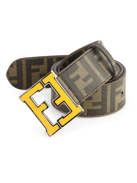 yellow Fendi belt